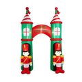 10 ft Lighted Inflatable Arch Gate with Soldiers Décor