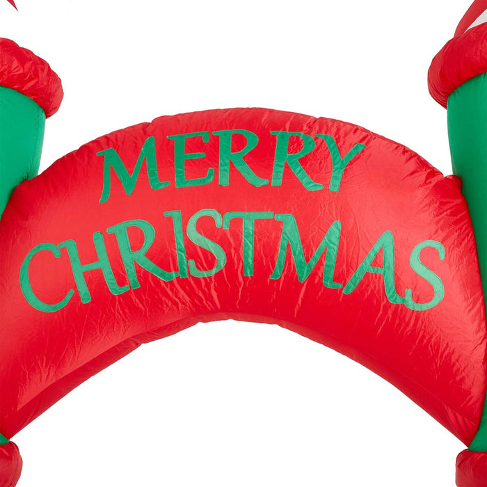 10 ft Lighted Inflatable Arch Gate with Soldiers Décor