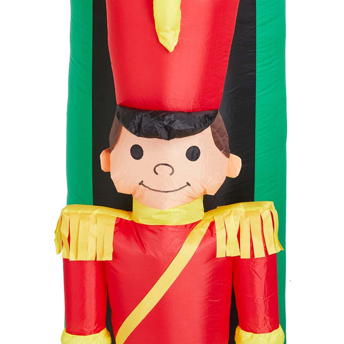 10 ft Lighted Inflatable Arch Gate with Soldiers Décor