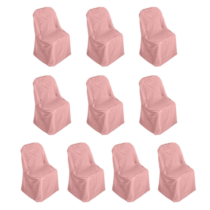 Set of 10 pink chair covers for event decoration and protection