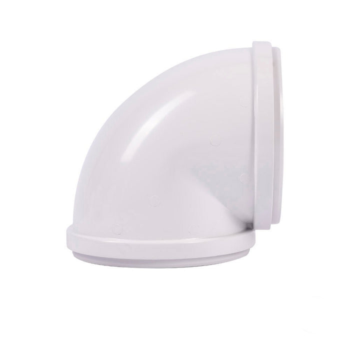 100mm 90° Round To Round Ducting Tube Elbow Connector - Luxair Cooker Hoods Limited
