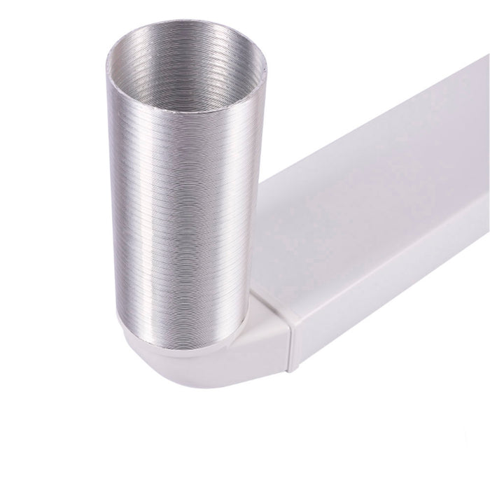 100mm Round to Flat 150mm x 70mm Vertical 90° Elbow - Luxair Cooker Hoods Limited