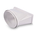100mm Round To Flat Rectangular Horizontal Connector - Luxair Cooker Hoods Limited