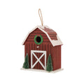 10"H Wooden Barn Birdhouse