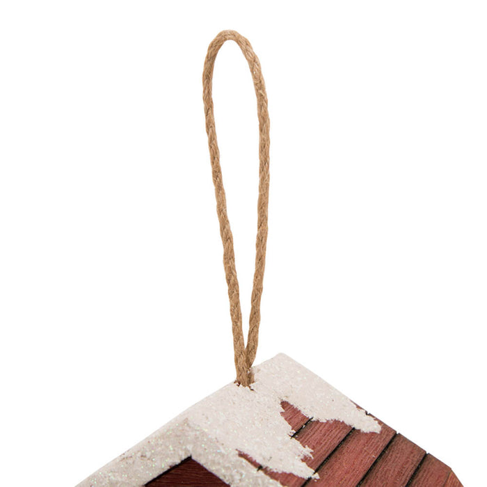 10"H Wooden Barn Birdhouse
