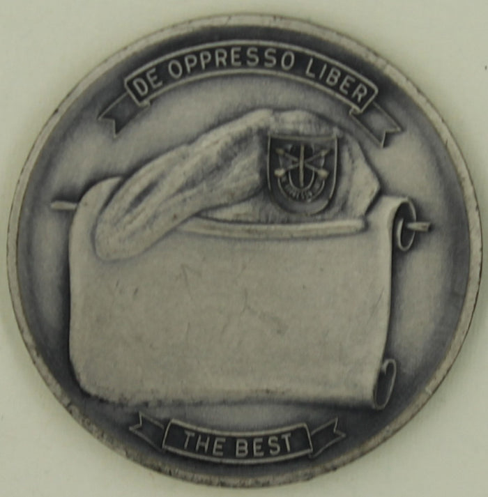 10th Special Forces Group Airborne 1980s Silver Finish Army Challenge Coin