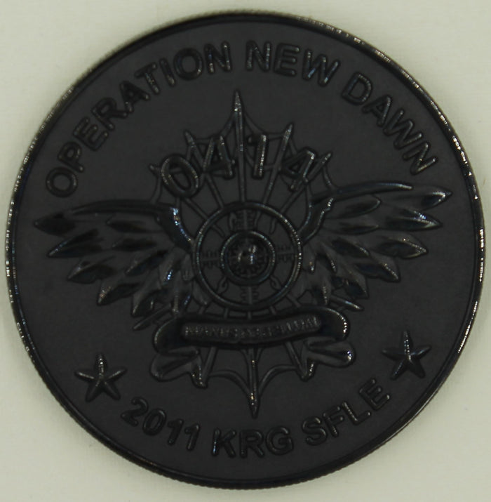 10th Special Forces Group Airborne 4th BN A Co Op New Dawn Army Challenge Coin