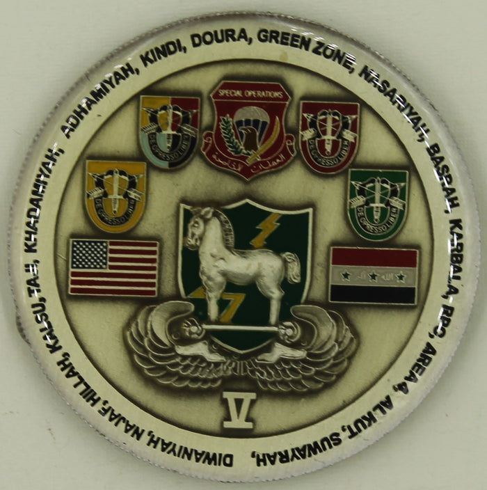 10th Special Forces Grp Airborne Doin' Bad Things To Bad People Army Challenge Coin