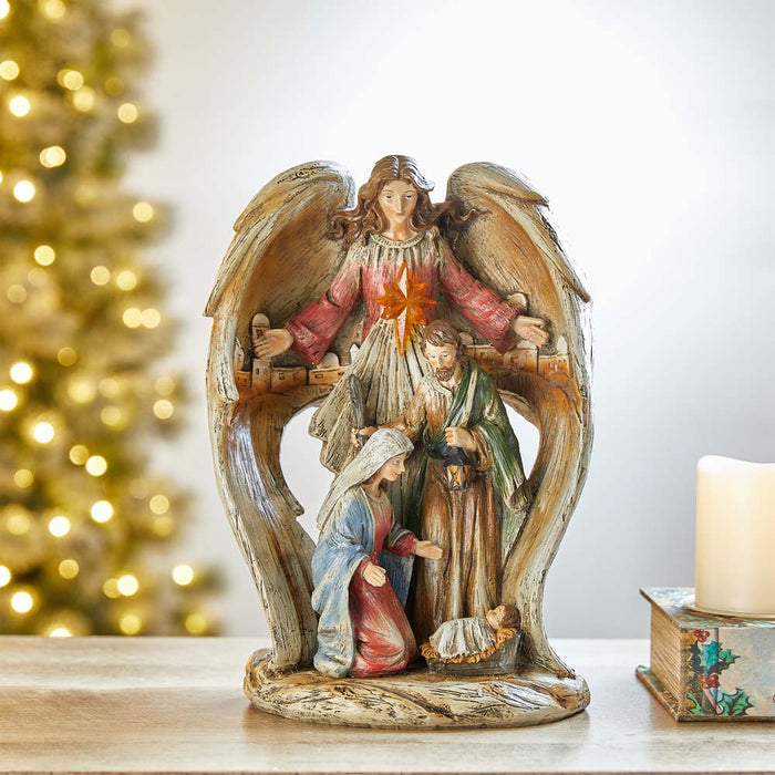 11.22"H Resin Nativity Set