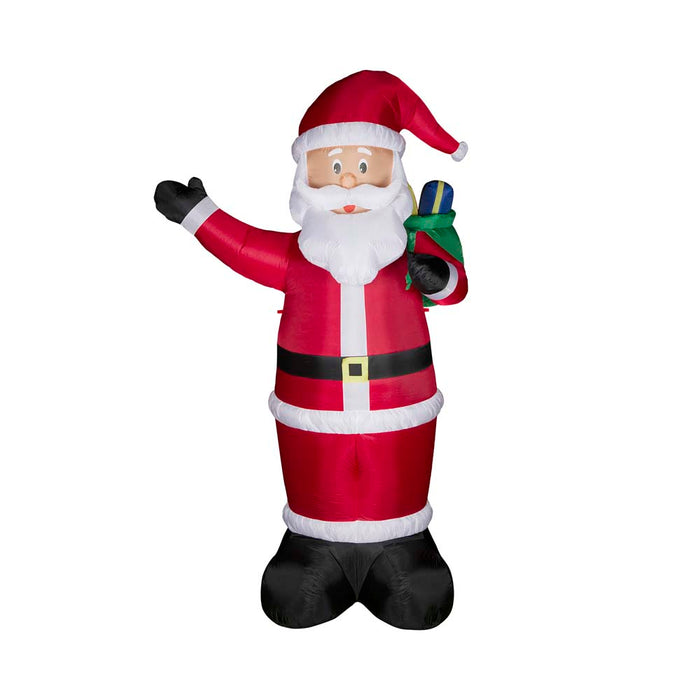 11.8 ft Christmas Lighted Santa Claus Carrying Gift Bag Inflatable Decor