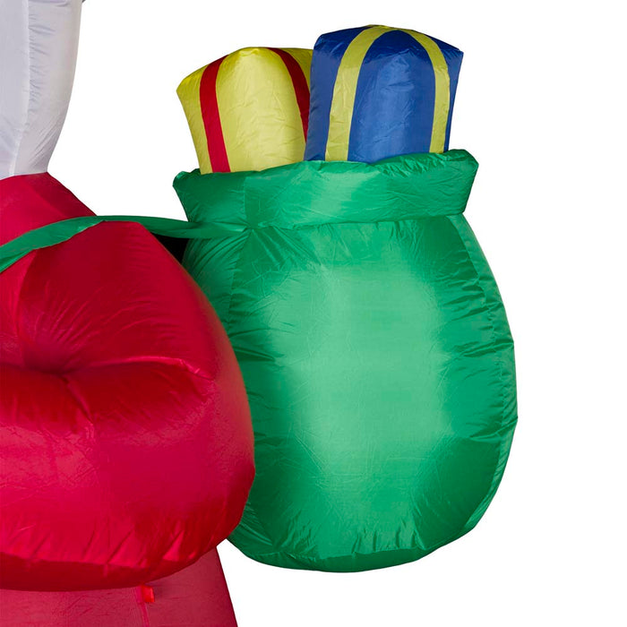 11.8 ft Christmas Lighted Santa Claus Carrying Gift Bag Inflatable Decor