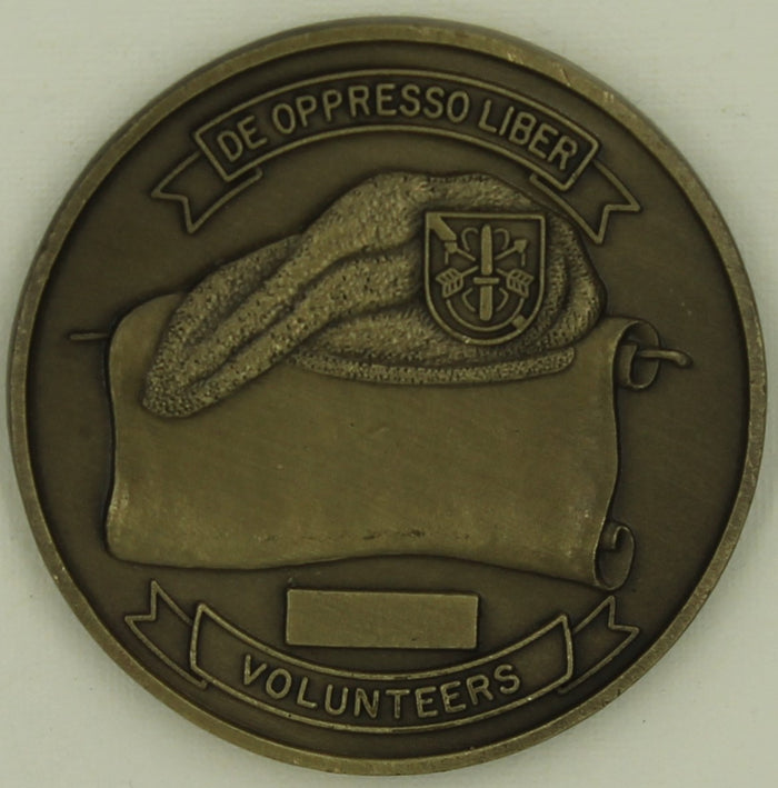 11th Special Forces Group Airborne Bronze Army Challenge Coin