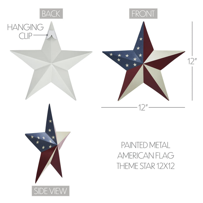 12" American Flag Barn Star - Primitive Star Quilt Shop