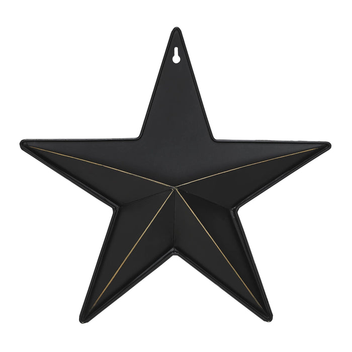 12" Black Barn Star with Pocket - Primitive Star Quilt Shop