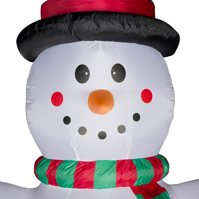 12 ft Lighted Inflatable Snowman Decor with "Welcome" Banner