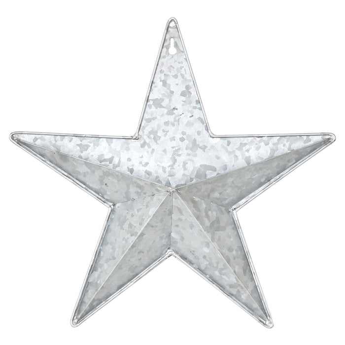 12" Galvanized Barn Star with Pocket - Primitive Star Quilt Shop
