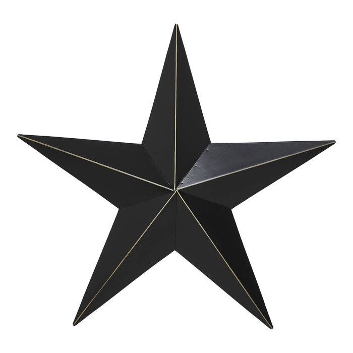 12" Satin Black Metal Barn Star - Primitive Star Quilt Shop