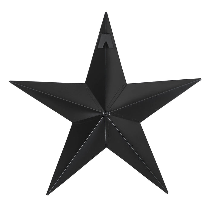 12" Satin Black Metal Barn Star - Primitive Star Quilt Shop