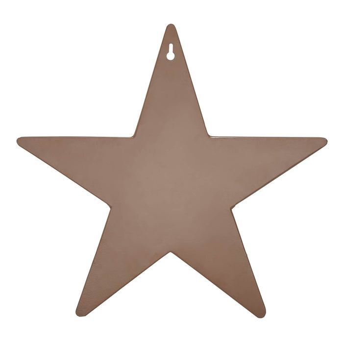 12" Satin Brown Metal Barn Star with Pocket - Primitive Star Quilt Shop