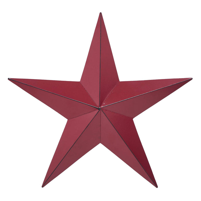12" Satin Burgundy Metal Barn Star - Primitive Star Quilt Shop