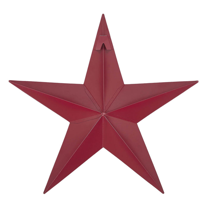 12" Satin Burgundy Metal Barn Star - Primitive Star Quilt Shop