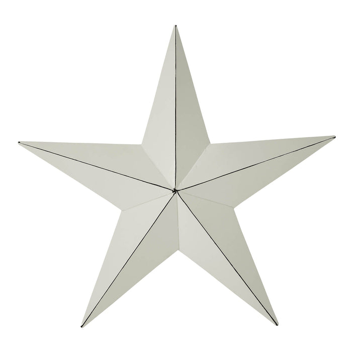 12" Satin Creme Metal Barn Star - Primitive Star Quilt Shop