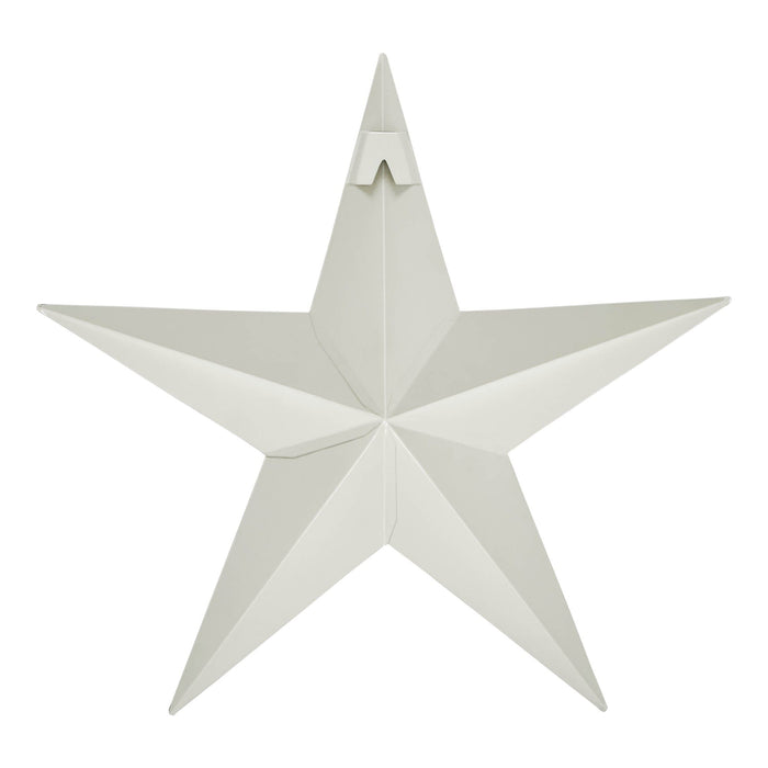 12" Satin Creme Metal Barn Star - Primitive Star Quilt Shop