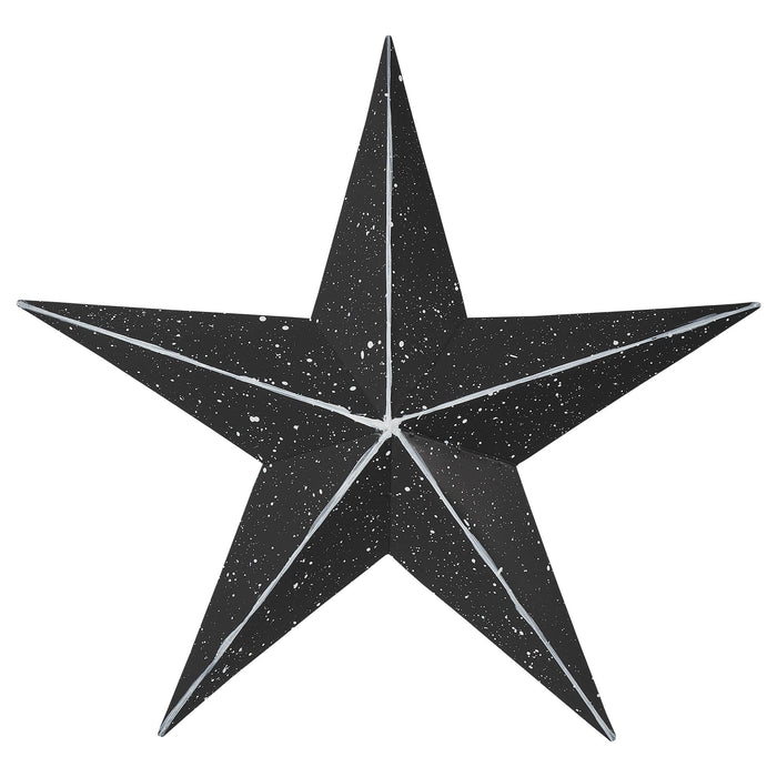 12" Speckled Black Barn Star - Primitive Star Quilt Shop