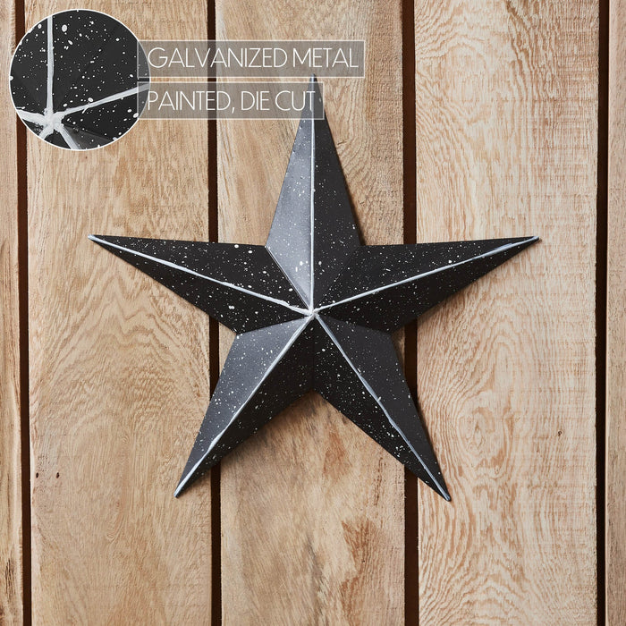 12" Speckled Black Barn Star - Primitive Star Quilt Shop