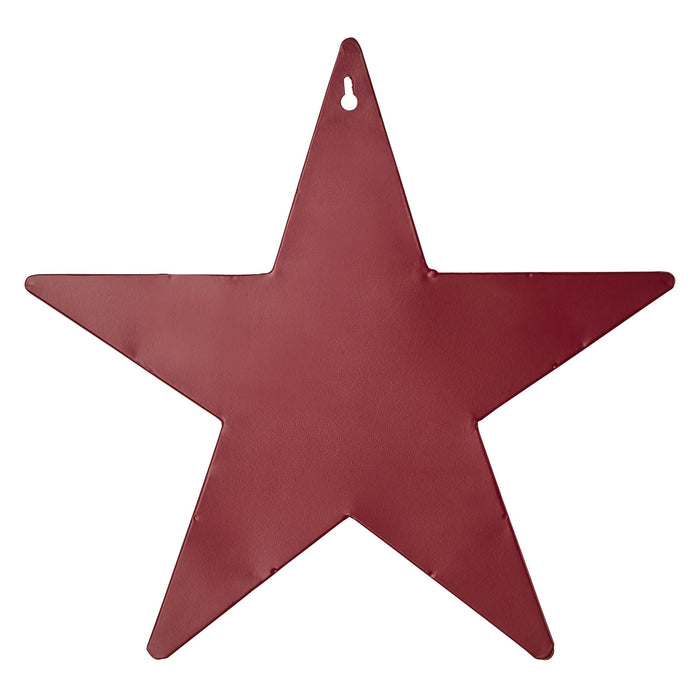12" Speckled Cranberry Barn Star with Pocket - Primitive Star Quilt Shop