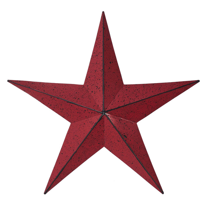 12" Speckled Cranberry Barn Star - Primitive Star Quilt Shop