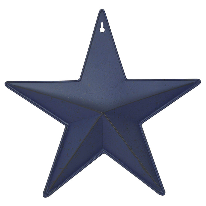 12" Speckled Navy Barn Star with Pocket - Primitive Star Quilt Shop