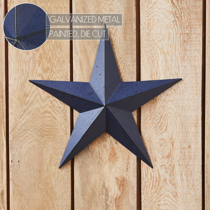 12" Speckled Navy Barn Star - Primitive Star Quilt Shop