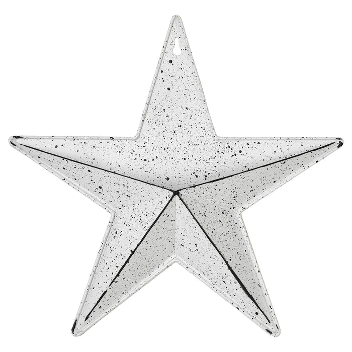 12" Speckled White Barn Star with Pocket - Primitive Star Quilt Shop