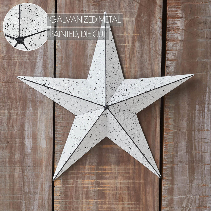 12" Speckled White Barn Star - Primitive Star Quilt Shop