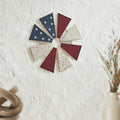 12.5" USA Metal Windmill Blades Wall Decor - Primitive Star Quilt Shop
