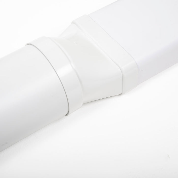 125mm (5") Round To 150mm x 70mm Flat Horizontal Connector - Luxair Cooker Hoods Limited