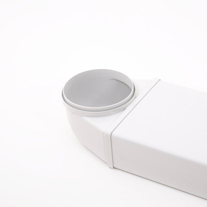 125mm (5") Round to Flat 150mm x 70mm Vertical 90° Bend - Luxair Cooker Hoods Limited