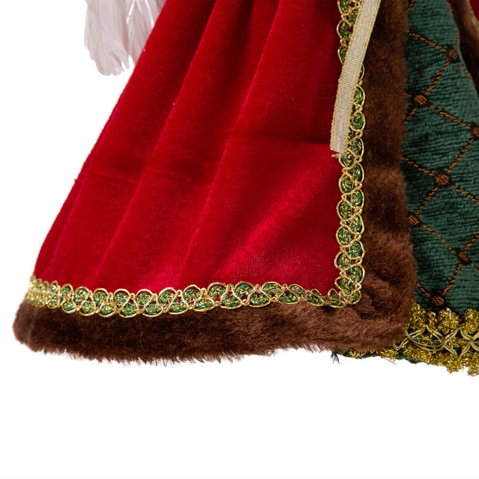 12"H Christmas Red Velvet Angel Tree Topper