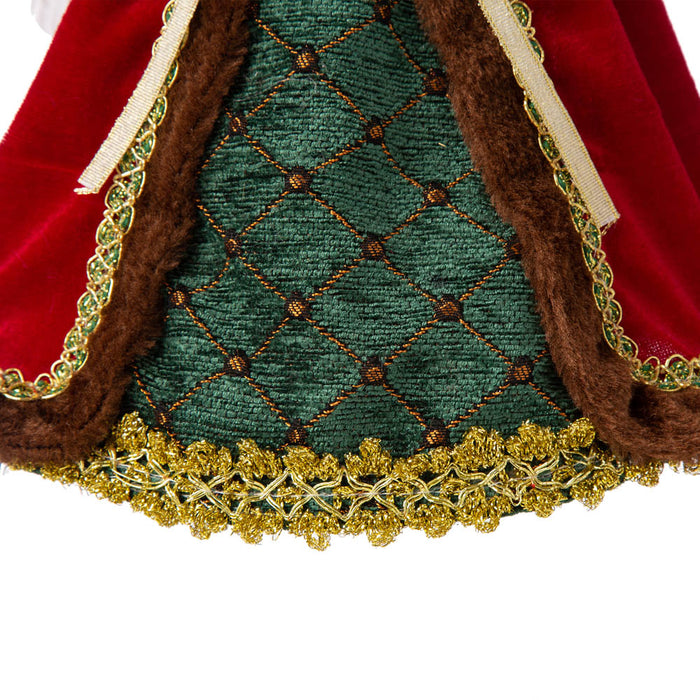 12"H Christmas Red Velvet Angel Tree Topper