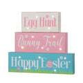 12"L Easter LED Lighted Wooden/Metal Block Word Sign (14 Bulbs)