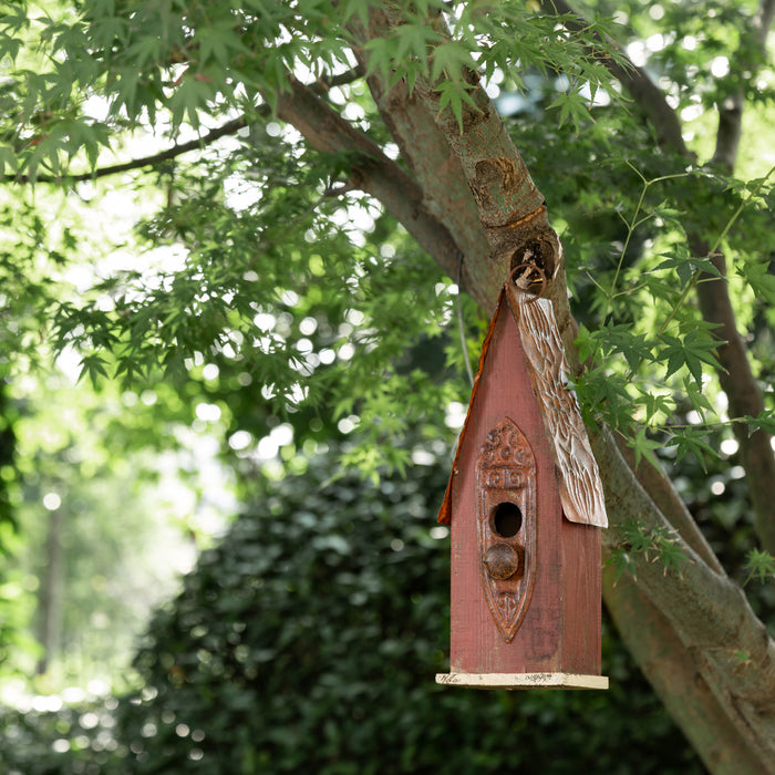 13.23'' Height Wooden Patriotic Distressed Garden Bird House