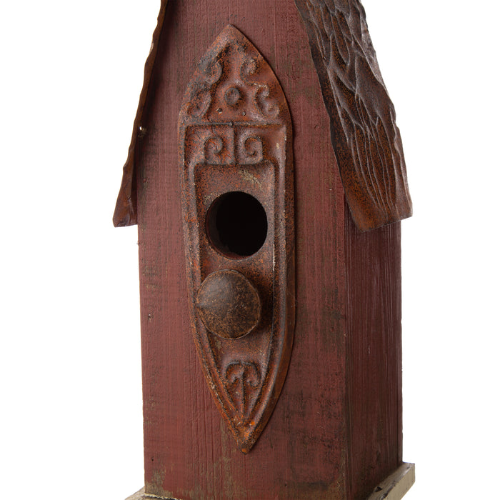 13.23'' Height Wooden Patriotic Distressed Garden Bird House