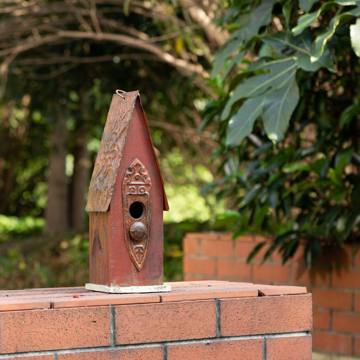 13.23'' Height Wooden Patriotic Distressed Garden Bird House