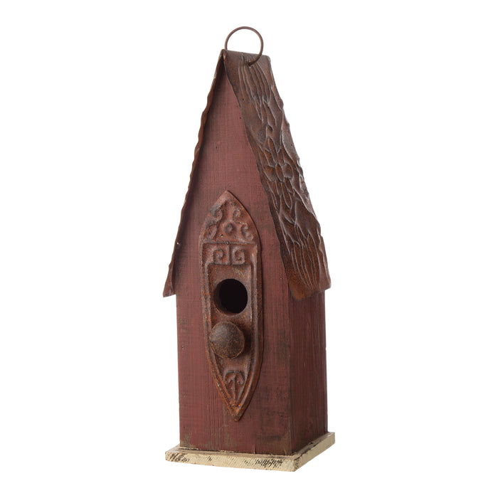 13.23'' Height Wooden Patriotic Distressed Garden Bird House