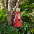 13.75"H Wood Red Gas Pump Birdhouse