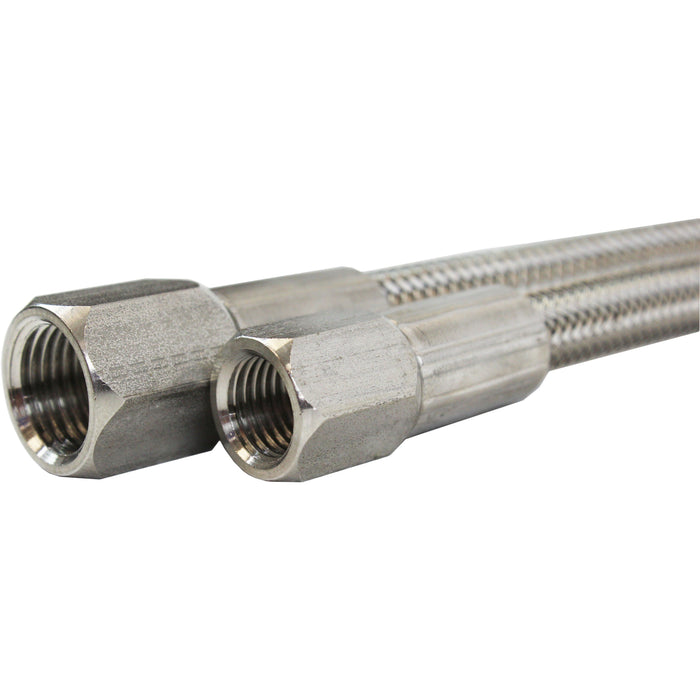 1/4" 37 Degree Female JIC Braided Stainless Steel Hose