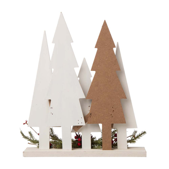 14"H Wooden Christmas Tree Table Décor