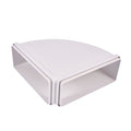 150mm x 70mm (5") 90° Horizontal Ducting Bend Elbow - Luxair Cooker Hoods Limited