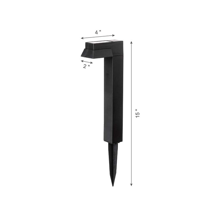 15"H 6 Pack Solar Powered SMD LED Pathway Ground Lights